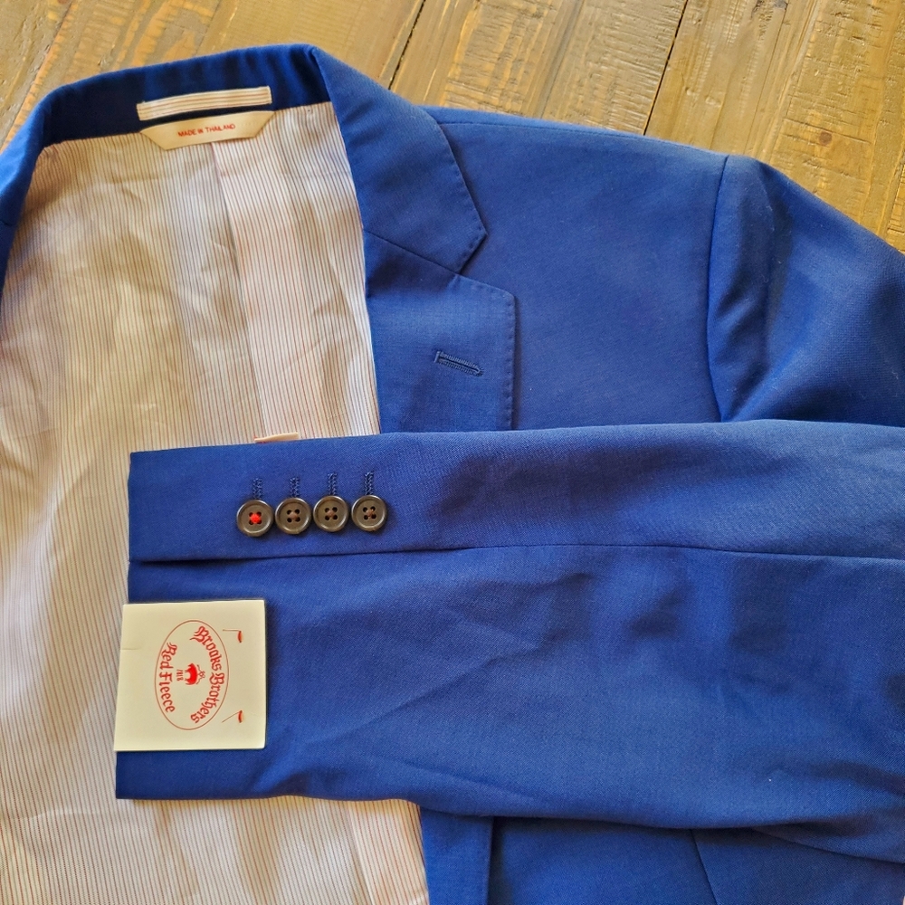 Brooks Brothers Red Fleece Blue Blazer Suit Jacket - Picture 8 of 9
